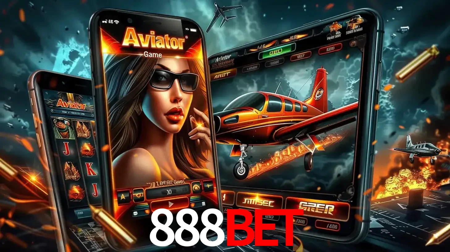 O popular jogo de apostas Aviator exibido em vários celulares e tablets, mostrando a interface emocionante e a ação de voo disponíveis para jogar agora no 888BET.