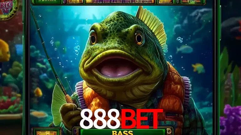 Personagem de peixe pescador do popular jogo de slot com tema de pescaria, uma das emocionantes opções de caça-níqueis para jogar e ganhar no cassino 888BET.