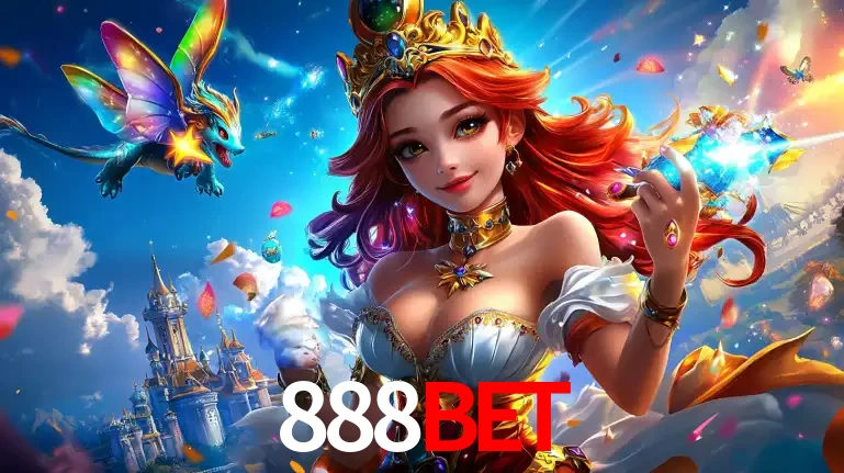A princesa de um reino de fantasia mágico, com seu pequeno dragão, apresentando um mundo de prêmios encantados nos jogos de caça-níqueis do cassino 888BET.